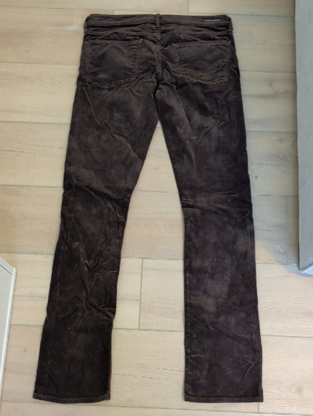 Citizens of Humanity - Ava Low Rise Straight Leg Corduroy Pants – Brown Size 30